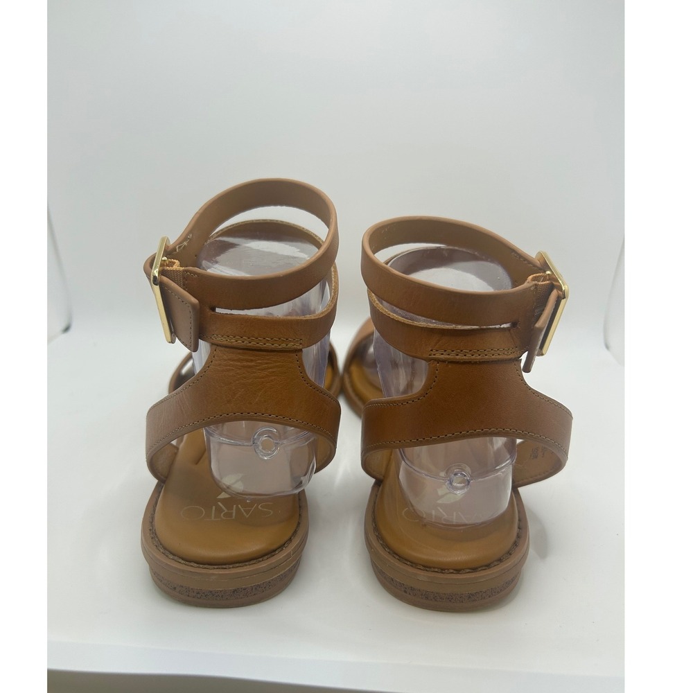 Sarto by Franco Sarto Greene Tan Leather Ankle Strap Flat Sandals Womens 7.5 M - Picture 10 of 10